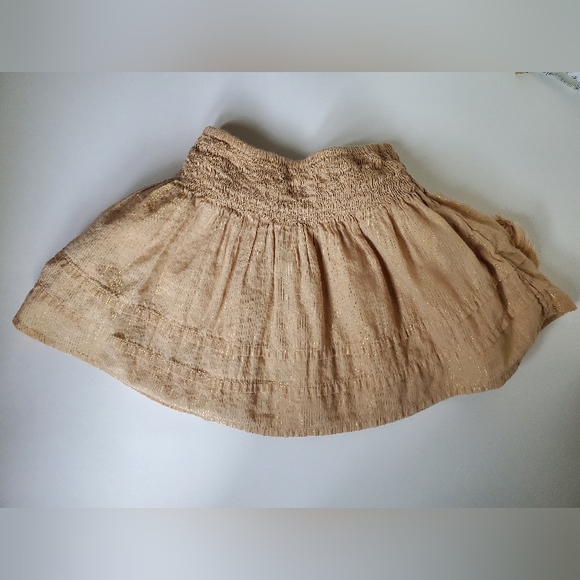 Lined Beige Skirt for Baby Girl - Picture 8 of 9
